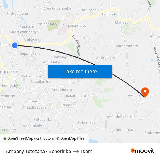 Ambany Tetezana - Behoririka to Ispm map