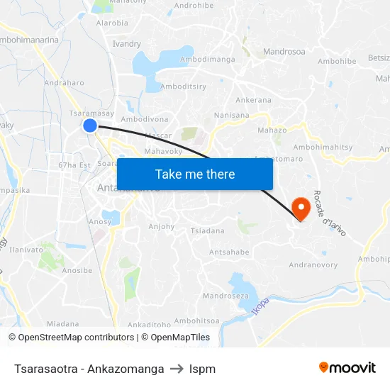 Tsarasaotra - Ankazomanga to Ispm map
