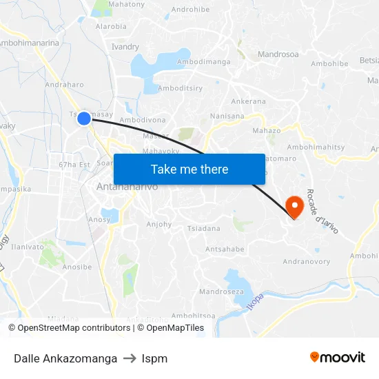 Dalle Ankazomanga to Ispm map