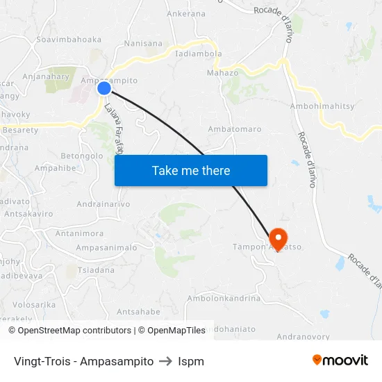 Vingt-Trois - Ampasampito to Ispm map