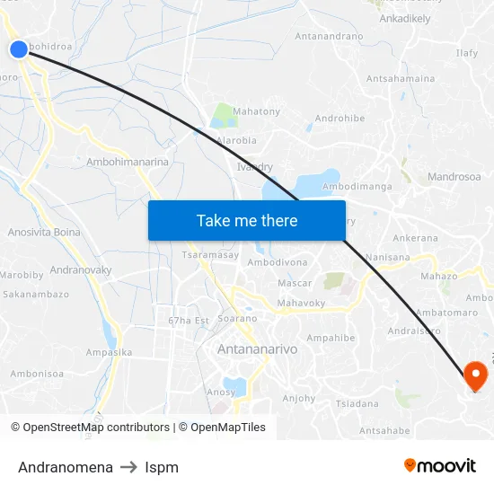 Andranomena to Ispm map