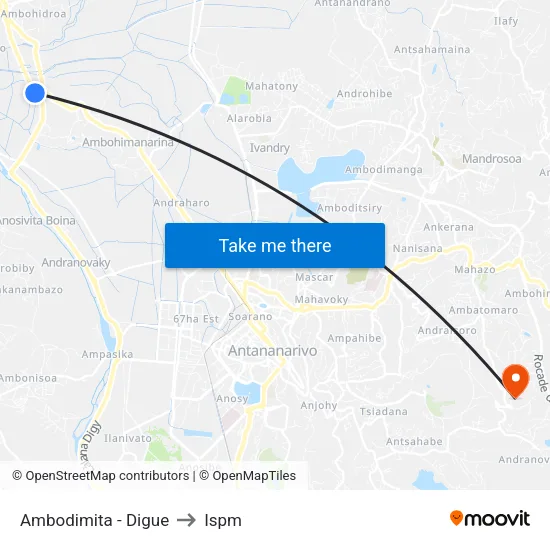 Ambodimita - Digue to Ispm map
