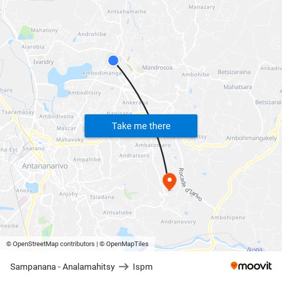 Sampanana - Analamahitsy to Ispm map