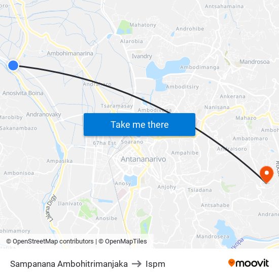 Sampanana Ambohitrimanjaka to Ispm map