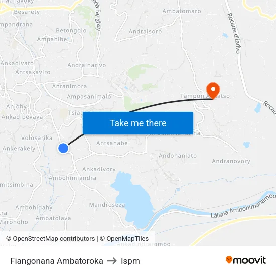 Fiangonana Ambatoroka to Ispm map
