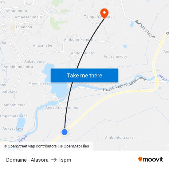 Domaine - Alasora to Ispm map