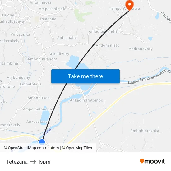Tetezana to Ispm map