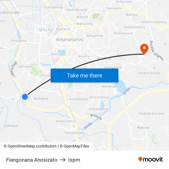Fiangonana Anosizato to Ispm map