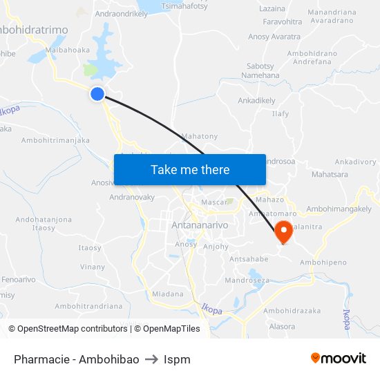 Pharmacie - Ambohibao to Ispm map