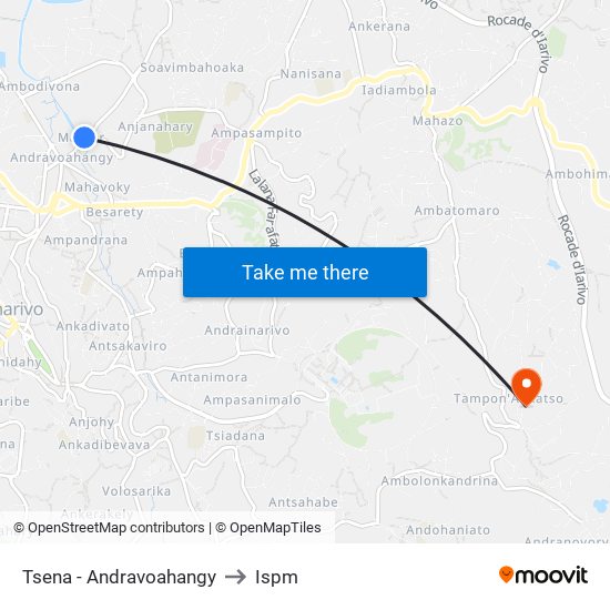 Tsena - Andravoahangy to Ispm map