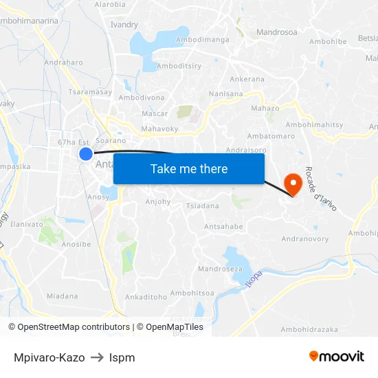 Mpivaro-Kazo to Ispm map