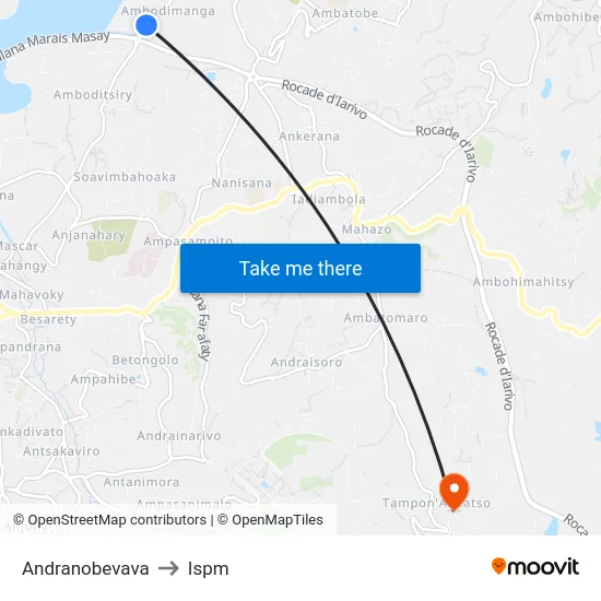 Andranobevava to Ispm map