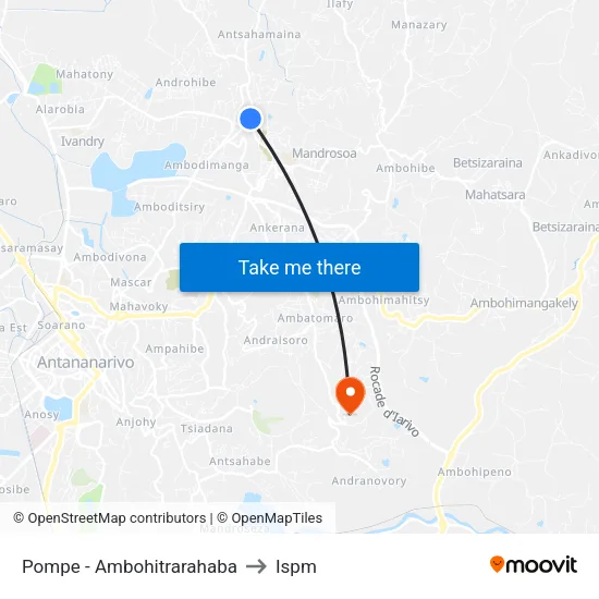 Pompe - Ambohitrarahaba to Ispm map