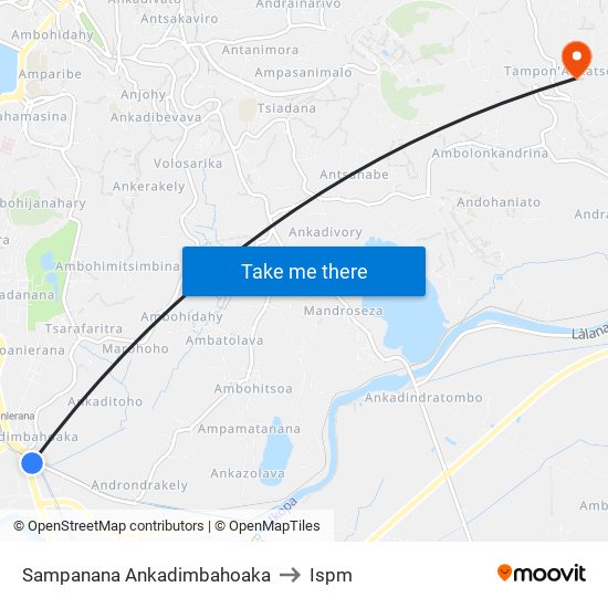 Sampanana Ankadimbahoaka to Ispm map