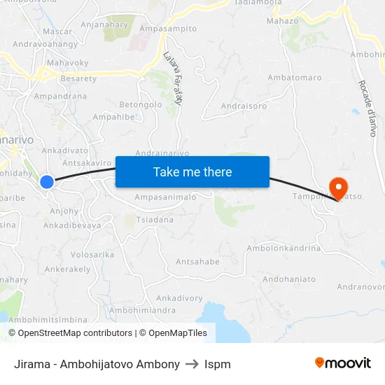 Jirama  - Ambohijatovo Ambony to Ispm map