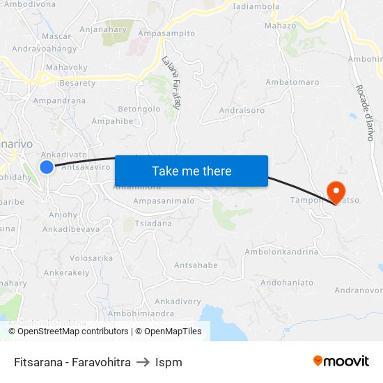 Fitsarana - Faravohitra to Ispm map