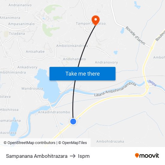 Sampanana Ambohitrazara to Ispm map