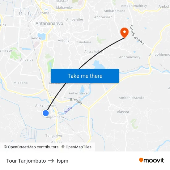 Tour Tanjombato to Ispm map