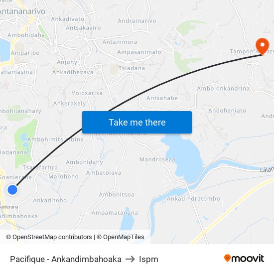 Pacifique - Ankandimbahoaka to Ispm map