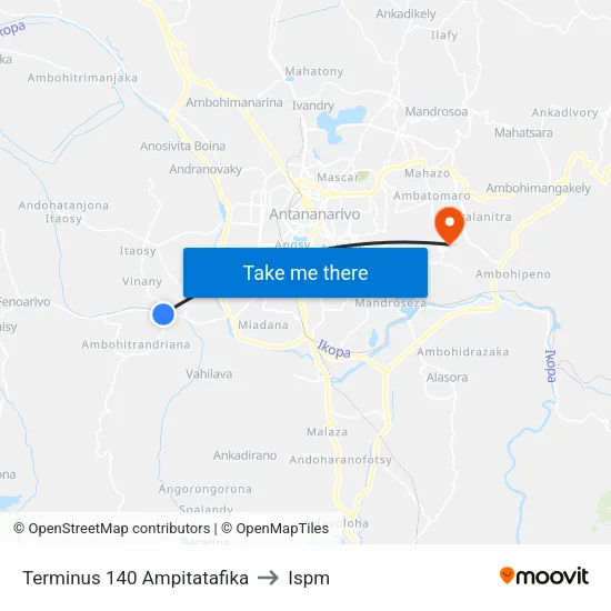 Terminus 140 Ampitatafika to Ispm map