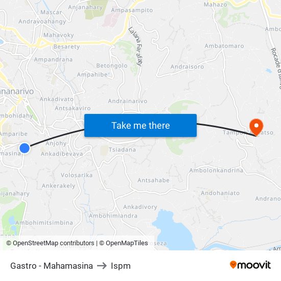 Gastro - Mahamasina to Ispm map