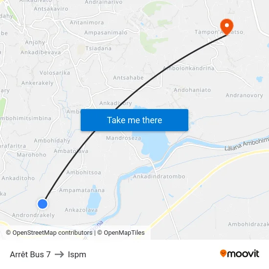 Arrêt Bus 7 to Ispm map