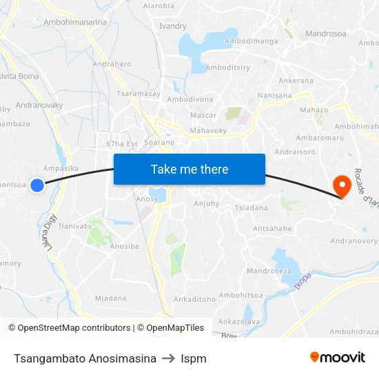 Tsangambato Anosimasina to Ispm map