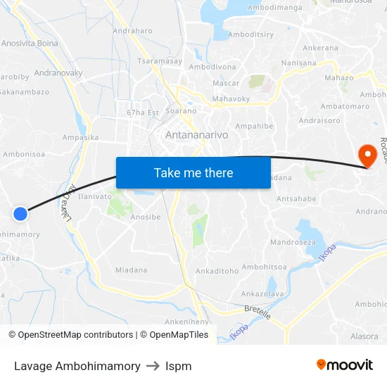 Lavage Ambohimamory to Ispm map