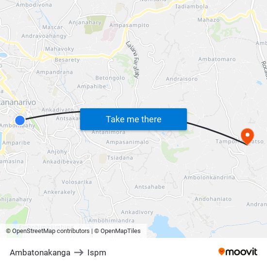 Ambatonakanga to Ispm map