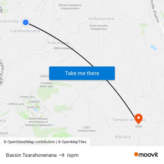 Bassin Tsarahonenana to Ispm map