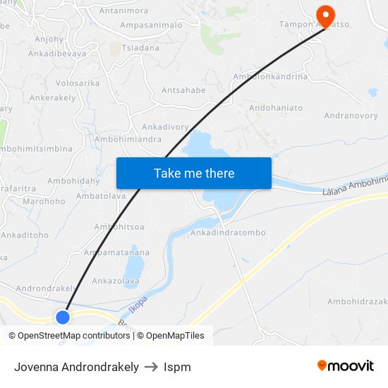 Jovenna Androndrakely to Ispm map