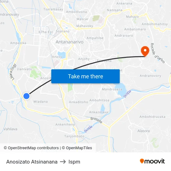 Anosizato Atsinanana to Ispm map