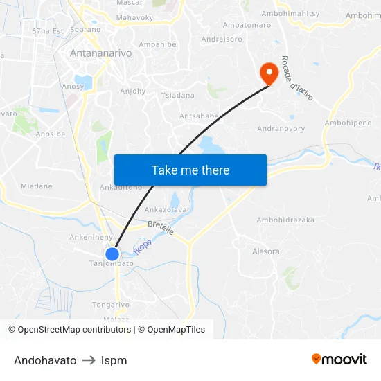Andohavato to Ispm map