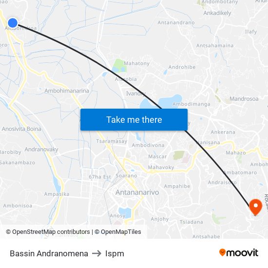 Bassin Andranomena to Ispm map