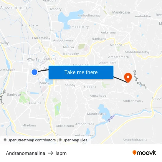 Andranomanalina to Ispm map