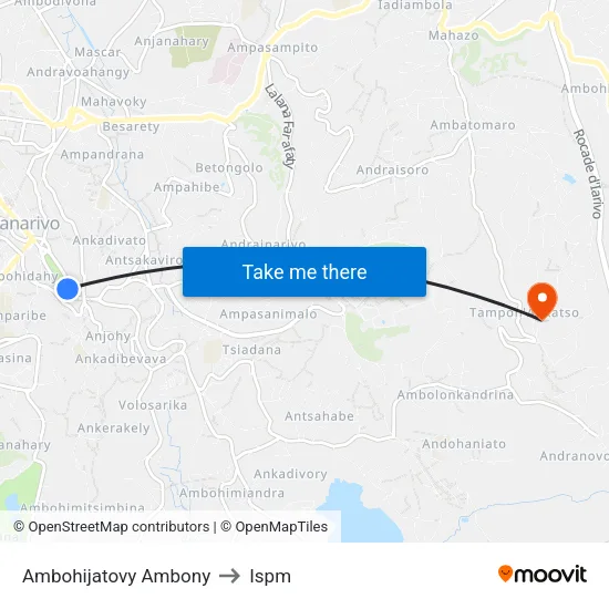 Ambohijatovy Ambony to Ispm map