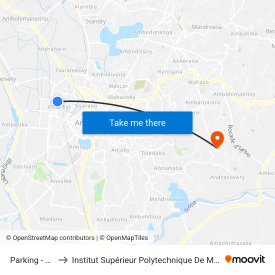 Parking - 67ha to Institut Supérieur Polytechnique De Madagascar map
