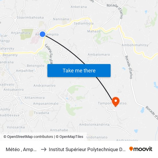 Météo , Ampasapito to Institut Supérieur Polytechnique De Madagascar map