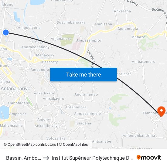 Bassin, Ambodivona to Institut Supérieur Polytechnique De Madagascar map