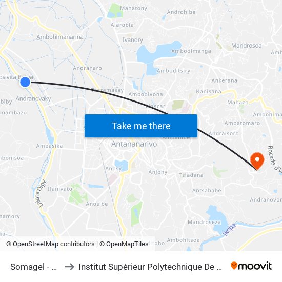 Somagel - Digue to Institut Supérieur Polytechnique De Madagascar map