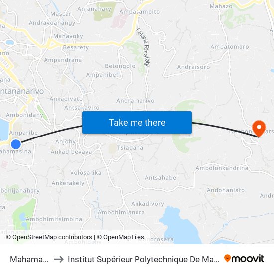 Mahamasina to Institut Supérieur Polytechnique De Madagascar map