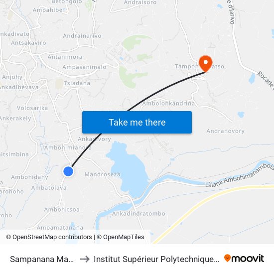 Sampanana Mahazoarivo to Institut Supérieur Polytechnique De Madagascar map