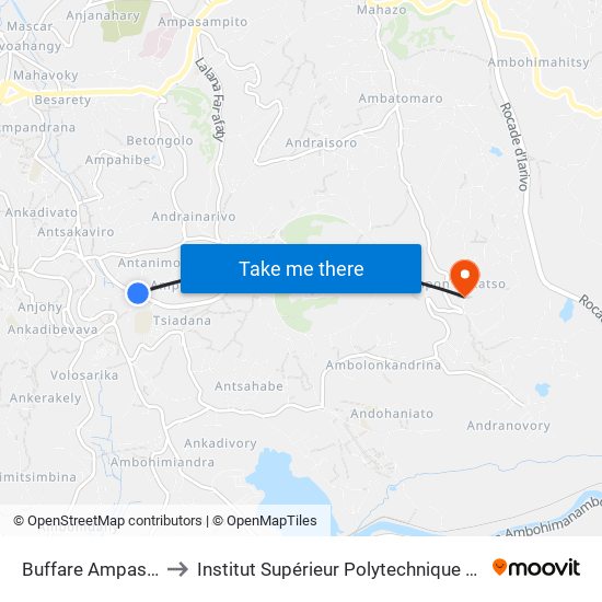Buffare Ampasanimalo to Institut Supérieur Polytechnique De Madagascar map