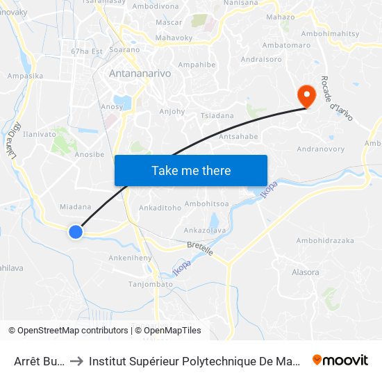 Arrêt Bus 2 to Institut Supérieur Polytechnique De Madagascar map