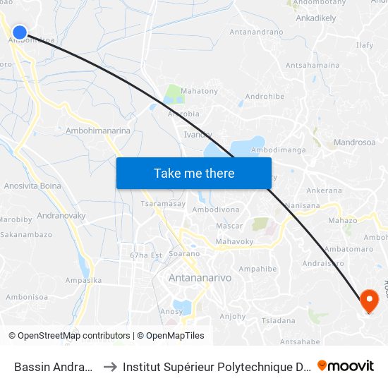 Bassin Andranomena to Institut Supérieur Polytechnique De Madagascar map