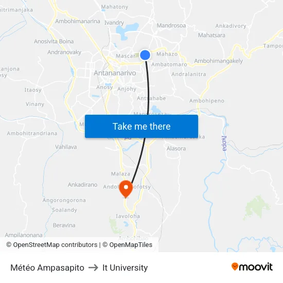 Météo Ampasapito to It University map