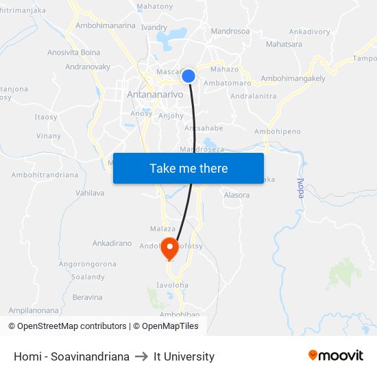 Homi - Soavinandriana to It University map