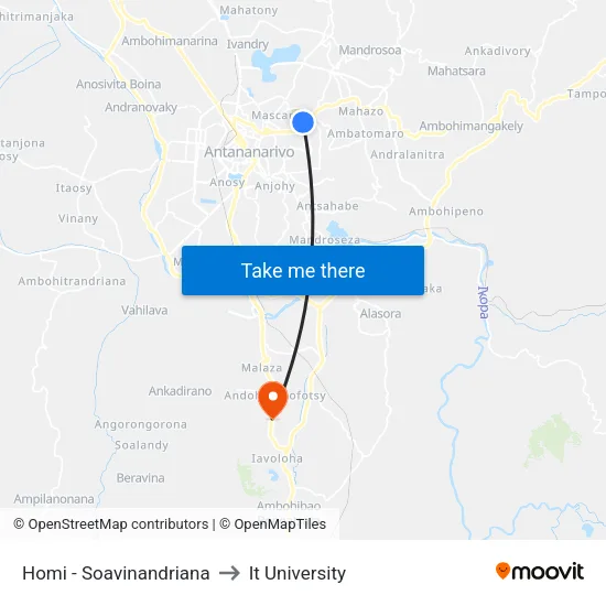 Homi - Soavinandriana to It University map