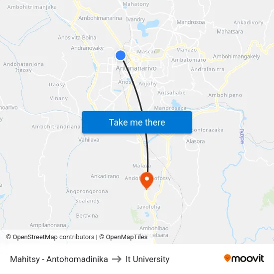 Mahitsy - Antohomadinika to It University map