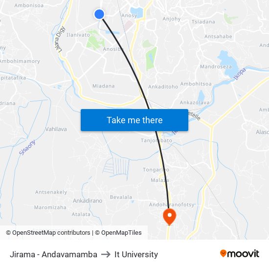 Jirama - Andavamamba to It University map